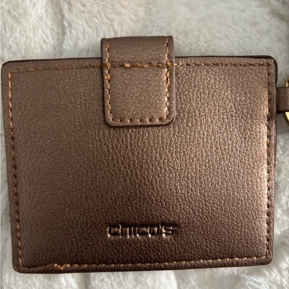 NEW Chico's Key Card Holder Wristlet Tassel Faux Leather Removable Bracelet - Picture 2 of 8